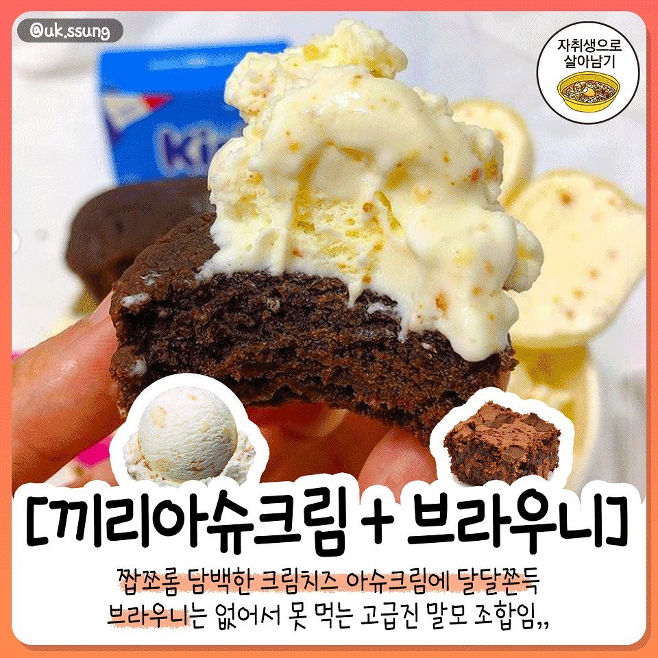 같이 먹으면 더 맛있는 아이스크림+과자 개꿀조합