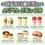 내일 출시되는 스타벅스 신메뉴 총정리